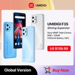 UMIDIGI F3S Phone, Unlocked Android Smartphone, Unisoc T610, 6GB 128GB, 48MP Triple Camera, 5150mAh Battery, NFC Cellphone