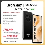 Ulefone Note 15 Smartphone, Android 12 Phone ,8MP Camera, 6.22-inch, 5GB RAM ,32GB ROM, 64GB Expandable , 4000mAh