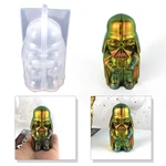 3D Black Knight Ornament Epoxy Resin Mold Plaster Candle Aromatherapy 3D Stereoscopic Black Knight Candle Silicone Mold