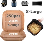 X-Large Square Air Fryer Baskets Disposable Paper Liner Oil-proof Paper Tray Non-Stick Baking Mat Air Fryer Accessories