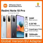 Redmi Note 10 Pro NFC Global Version Xiaomi Smartphone 108MP Camera Android Cell phone Snapdragon 732G 120Hz AMOLED NFC