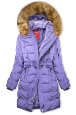 Winterjacke mit Kordel Violett