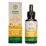 EKOLIFE NATURA Liposomal Vitamin K2 + D3 marhuľa 60 ml