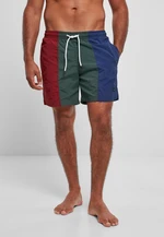 Men's 3-tone swimsuit red/green/blue