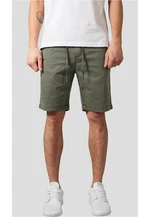 Stretch twill Joggshorts olive