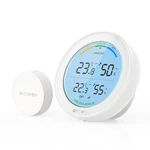 BlitzWolf® BW-WS01 Wireless Temperature And Humidity Monitor Weather Station With White Backlight Display Air Comfort In