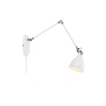 Biela nástenná lampa Markslöjd House, dĺžka ramena 84,5 cm