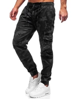 Pantaloni joggers cargo negri Bolf CT6026S0