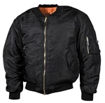 Bunda MFH® Flight Jacket MA1 “Bomber“- černá (Barva: Černá, Velikost: M)