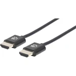 Manhattan HDMI prepojovací kábel #####HDMI-A Stecker, #####HDMI-A Stecker 1.00 m čierna 394352 fóliové tienenie, tieneni