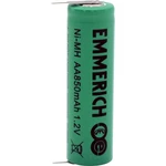 Emmerich AA8502PF špeciálny akumulátor mignon (AA) spájkovacie kolíky v tvare U Ni-MH 1.2 V 850 mAh