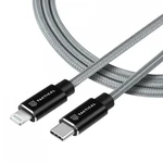 Kabel Tactical Fast Rope Aramid Cable USB-C/Lightning MFi, 1m, šedá