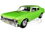 1970 Chevrolet Nova SS Green Metallic 1/24 Diecast Model Car by Maisto