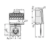 Konektor do DPS WAGO 2092-1502/002-000, 52.60 mm, pólů 2, rozteč 5 mm, 100 ks