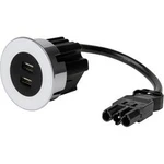 Vestavná zásuvka Kopp 939706011 s USB, IP20, bílá