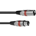 XLR kabel OMNITRONIC, 10m, sw/rt, 3-pólový černá