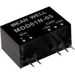 DC/DC měnič napětí, modul Mean Well MDD01L-05, 100 mA, 1 W, Počet výstupů 2 x