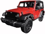 2014 Jeep Wrangler Willys Red 1/18 Diecast Model Car by Maisto