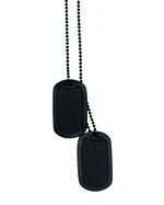 US ID známky DOG TAGS Mil-Tec® - čierne (Farba: Čierna)