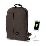 Tmavohnedý batoh s USB portom My Valice GALAXY Smart Bag