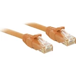 LINDY 48106 RJ45 sieťové káble, prepojovacie káble CAT 6 U/UTP 0.50 m oranžová s ochranou 1 ks