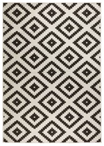 Kusový koberec Twin-Wendeteppiche 103129 schwarz creme-120x170