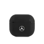 Kožené pouzdro Mercedes pro AirPods 3, černá