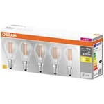 LED žárovka OSRAM 4058075090668 230 V, E14, 4 W = 40 W, teplá bílá, A++ (A++ - E), kapkovitý tvar, vlákno, 5 ks