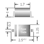 Usměrňovací dioda Diotec 1N4148WS, 75 V, I(F) 150 mA