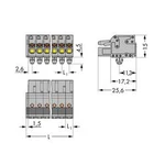 Zásuvkový konektor na kabel WAGO 2231-104/008-000, 25.60 mm, pólů 4, rozteč 5 mm, 100 ks