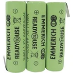 Akupack Ni-MH 3 AA pájecí špička ve tvaru Z Emmerich ReadyToUse 3AA-ZLF 255066, 2200 mAh, 3.6 V