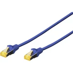 Digitus DK-1644-A-050/B RJ45 sieťové káble, prepojovacie káble CAT 6A S/FTP 5.00 m modrá bez halogénov, krútené páry, s