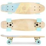 Spokey WOO-FISH Wooden pennyboard 56 x 15 cm, ABEC7, light blue