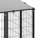 Dog Kennel Black 169.3 ft² Steel