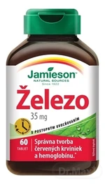 JAMIESON ŽELEZO 35 mg S POSTUPNÝM UVOĽŇOVANÍM