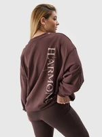 Women's Oversize Sweatshirt without Closure and Hood 4F - Brown