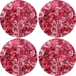 Bertoni Home Unisex's 4 Round Table Pads Set Valentine Roses