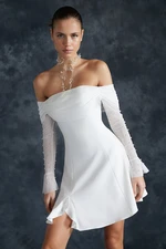 Trendyol Bridal White A-Line Lined Wedding/Wedding Elegant Evening Dress