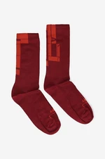 Ponožky A-COLD-WALL* Block Bracket ACWMSK029-GARNET, červená farba
