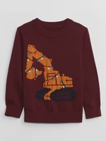 Burgundy boys' sweater with GAP motif
