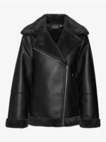 Black women's faux leather jacket VERO MODA Emmy - Women