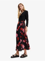 Red-Black Women's Wrap Maxi Dress Desigual Menphis - Women