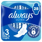 ALWAYS Ultra hygienické vložky den a noc (velikost 3) s křidélky 28 ks