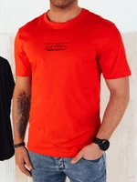 Men's T-shirt with orange print Dstreet