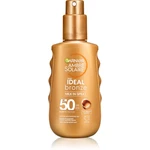 Garnier Ambre Solaire Ideal Bronze opalovací mléko ve spreji na tělo SPF 50 150 ml