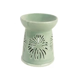 Aromalampa porcelánová s ornamenten sv.zelená 13,5cm