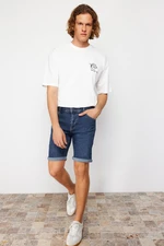 Trendyol Navy Blue Slim Fit Denim Jeans Shorts