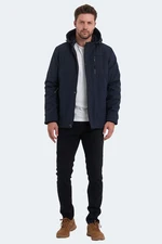 Trendyol Navy Blue Regular Fit Softshell Padded Thick Winter Coat