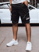 Men's cargo sweat shorts black Dstreet