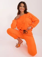 Fluo Orange Two-Piece Velvet Set